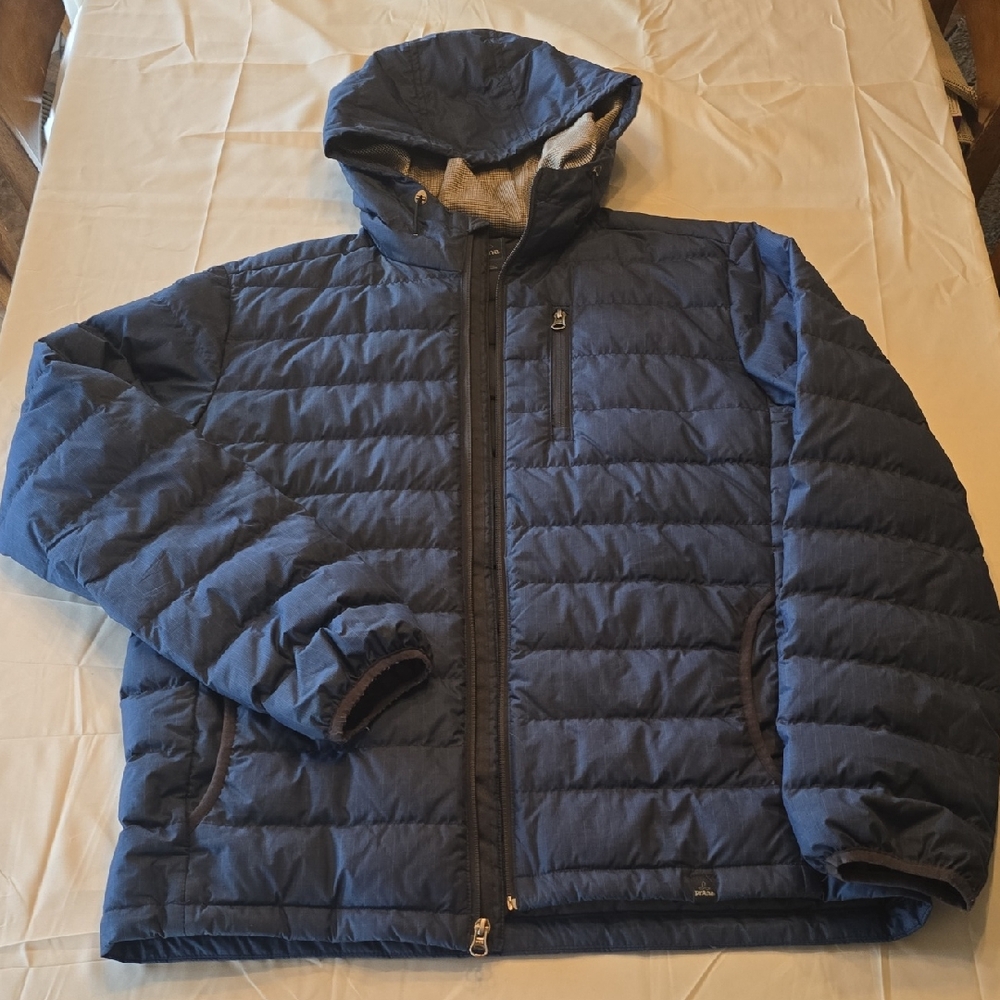 Prana Navy Puffer Jacket for Men